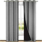 NICETOWN Silver Grey Full Shade Curtain Panels, Pair of Thermal Insulated & by NICETOWN