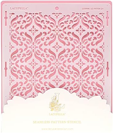 Cake Decorating Stencil for Tall Buttercream Cake, Royal Icing, Ganache, Paint, Airbrush (Lorna)