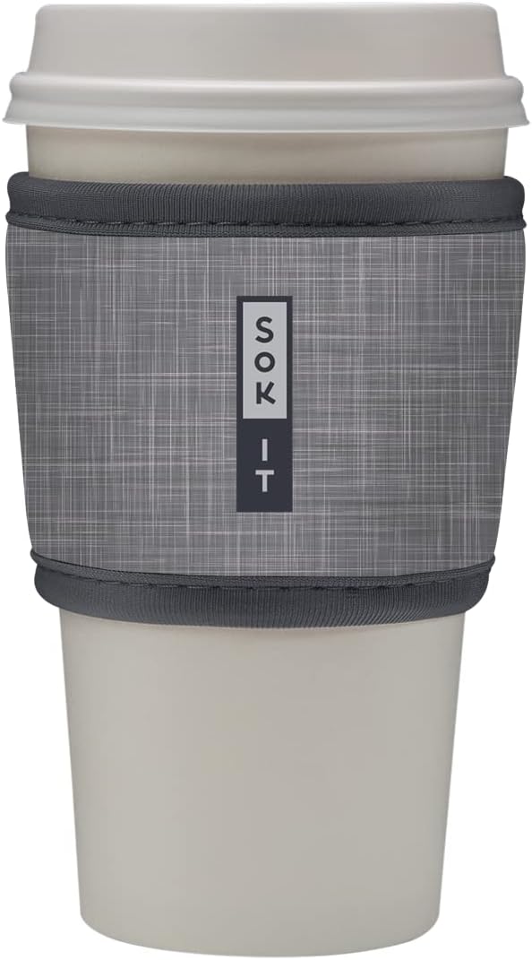 Sok It HotSok Coffee & Tea Reusable Insulated Neoprene Cup Sleeve (Anthracite)