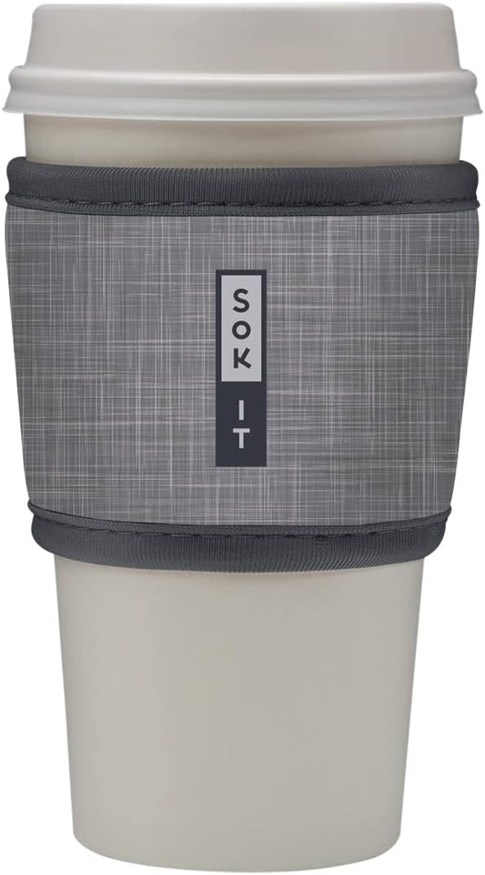 Sok It HotSok Coffee & Tea Reusable Insulated Neoprene Cup Sleeve (Anthracite)