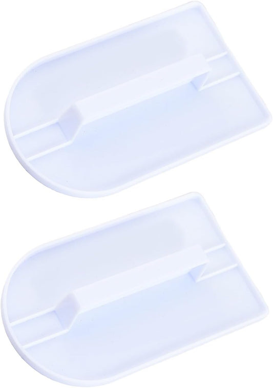 2 PCS Fondant Smoothing,Cake Decoration Icing Smoother, Paddle Fondant Polisher Finisher Sugarcraft Cups,fondant paddle,White,14.5 x 8 cm/5.7" x 3.1"