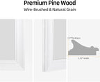 36" x 48" Rustic Wooden Framed Wall Mirror - Image 4