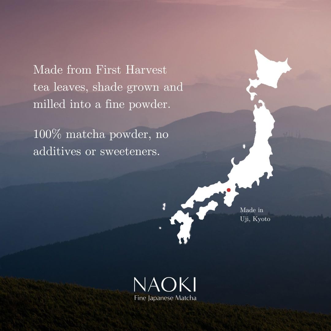 Naoki Matcha Superior Ceremonial Blend – Authentic Japanese First Harvest Ceremonial Grade Matcha Green Tea Powder from Uji, Kyoto (50g / 1.75oz)