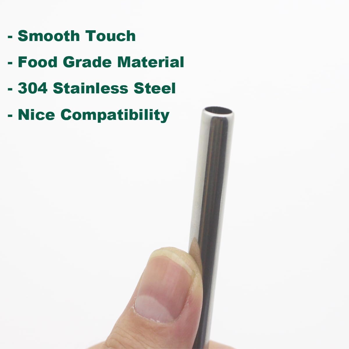 8 Pack Extra Long Metal Replacement Straws for Stanley 40oz Adventure Travel Tumbler, 304 Stainless Steel Reusable Drinking Straws with Clean Brush Compatible with Stanley Quencher 40oz Tall Tumbler