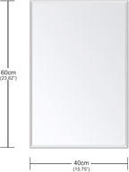 Frameless Bathroom Mirror for Wall, Rectangle Beveled Edge Mirror for Over Sink - Image 3