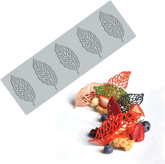 Leaf Molds Silicone Baking Molds Fondant Molds, Lace Silicone Cake Molds, Polymer Clay Molds for Baking, Sugar Craft, Dessert Cake Decoration