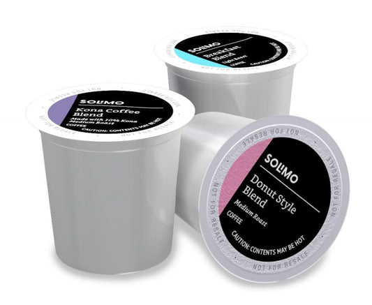 Amazon Brand - Solimo Variety Pack Light and Medium Roast Coffee Pods (Kona, Breakfast, Donut), Compatible with Keurig 2.0 K-Cup Brewers, 100 Count