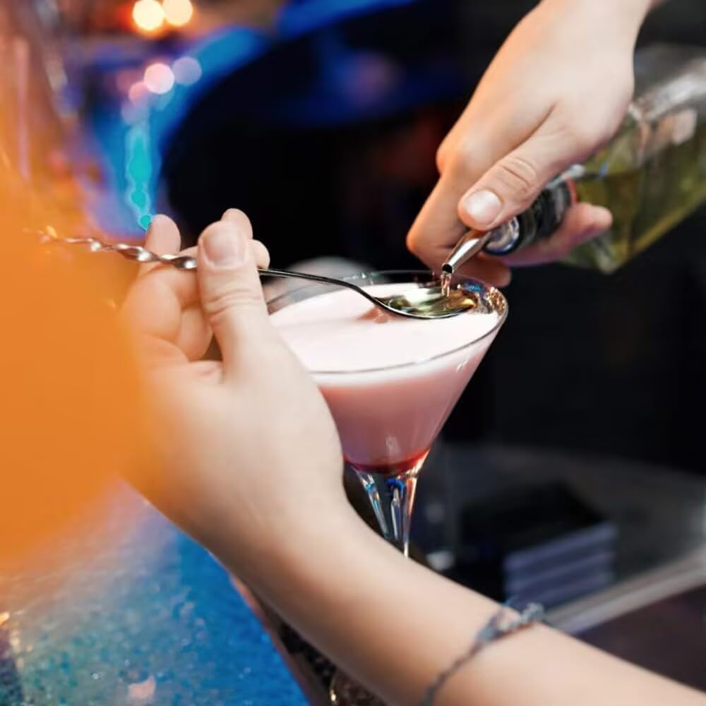 Homestia Bar Spoon, 12'' Stainless Steel Cocktail Mixing Spoon, Cocktail Mixing Stirrers for Drink, Tea, Coffee, Milkshakes, Long Handle Spiral Design with Weighted Turtle Fish End (Set of 2)