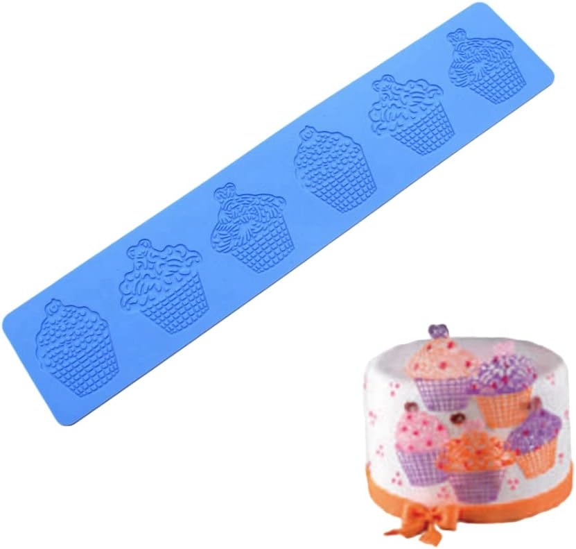Cupcake Silicone Mold 3D Cupcake Fondant Lace Pad Cake Silicone Mold Cake Fondant Silicone Mold Fondant Clay Mould for Sugarcraft Polymer Clay Cupcakes Chocolate Candy