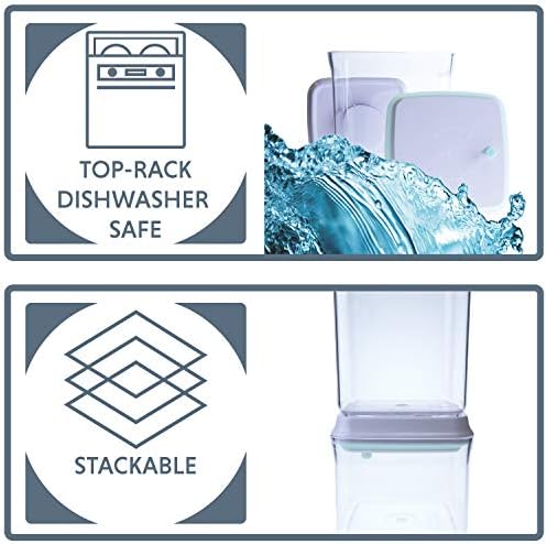 Bop Top | Airtight Meal Prep Containers with Lids | Food Storage Container Sets | Snack and Overnight Oats Fridge Organizer | Pantry and Kitchen Organization