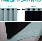 NICETOWN 100% Blackout Curtains 84 inches Long, Sky Blue, 52 inches Wide - Image 5