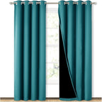 NICETOWN 100% Blackout Curtains 84 inches Long, Pair of Energy Smart & Noise - Image 2