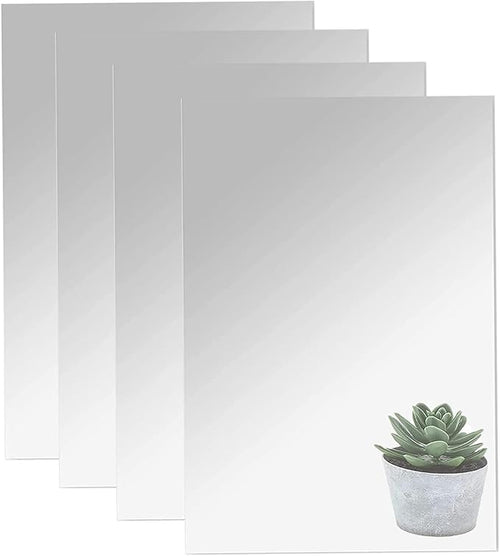 16"x 12"x 4Pcs Acrylic Mirror Sheet, Flexible Non Glass Full Length Full Body by DARENYI