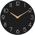 cicininc Wall Clock, 12 Inch Wooden Silent Non-Ticking, Decorative Battery by CICININCOfficial