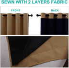 NICETOWN Full Shading Curtains 90" Long 2 Panels Set - Image 5