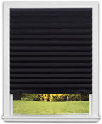 Redi Shade No Tools Original Blackout Pleated Paper Shade Black, 6 Pack by RediShade