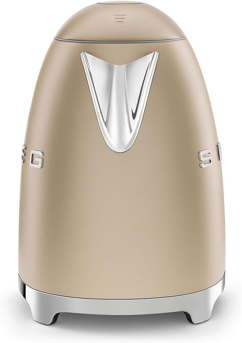 SMEG 50's Retro Style 7 Cup Electric Water Kettle with Automatic Shutoff, Removable Base, and Water Indicator, KLF03CHMUS, Matte Campagne