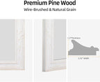 30 x 36 Rustic Wooden Framed Wall Mirror - Image 4