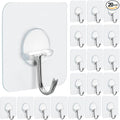 FOTYRIG Clear Adhesive Hooks 180° Rotatable Transparent Sticky Hooks, Heavy by FOTYRIG