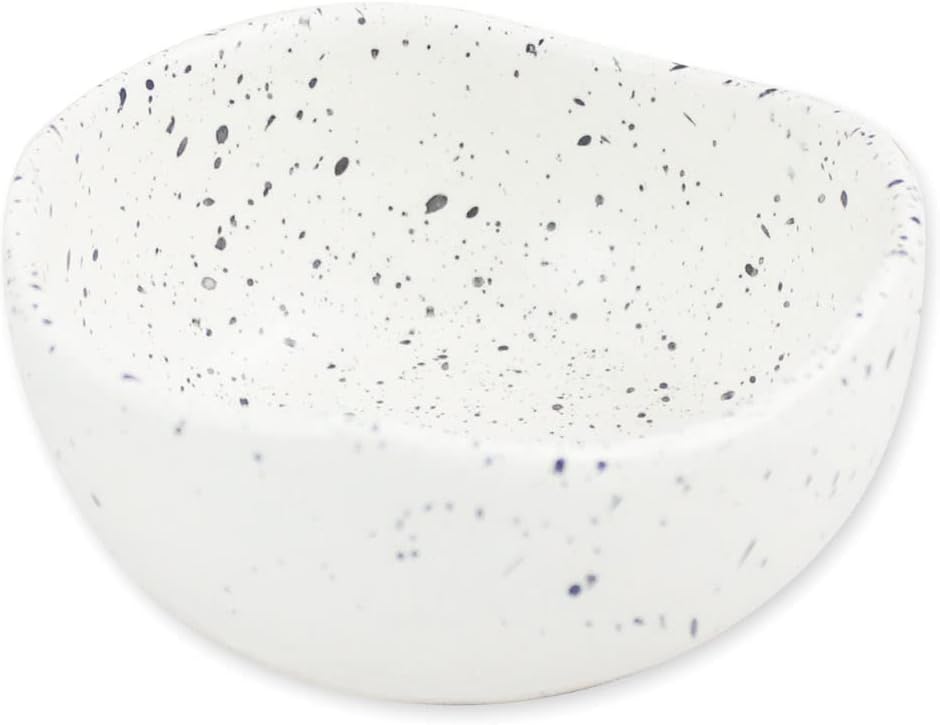 roro Ceramic Stoneware Handmade Bowl Set (Dipping Bowls x 4, White Matte Speckled)