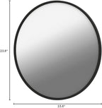 HARRITPURE Round Mirror 24 Black Wall Mounted Circle Mirrors Vanity Mirror - Image 10
