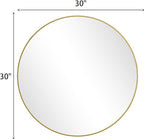BEAUTYPEAK 30 Inch Round Mirror, Metal Frame Circle Mirror, Wall Mounted - Image 9
