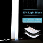 RYB HOME Room Dividers Curtain Privacy 50% Light Block Energy Efficiency Wall - Image 6