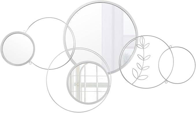 Hicarer Wall Mirror Decorative 41.34'' x 17.72'' Round Modern Metal Wall - Image 2