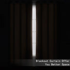 LEMOMO Blackout Curtains 66 x 72 Inch Long Cappuccino Curtains Set of 2 Panels - Image 3