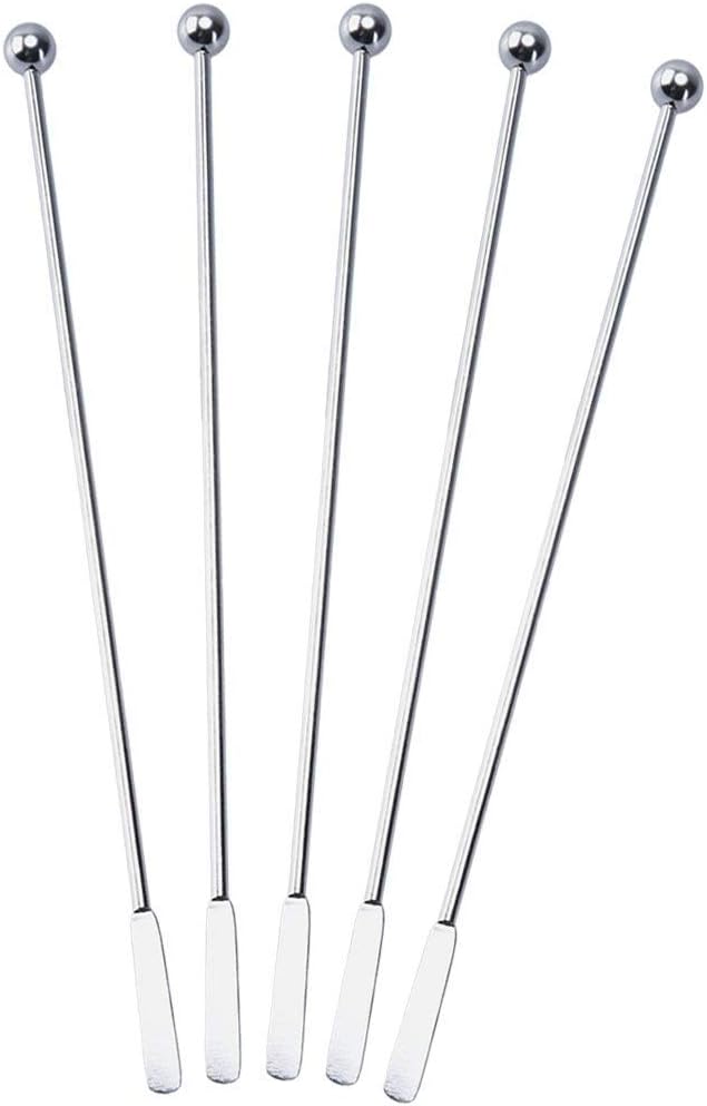 20 pcs Stainless Steel Coffee Beverage Stir Sticks Cocktail Stirrers Drink Swizzle Stick 7.4" Swizzle Stick Picks Tools