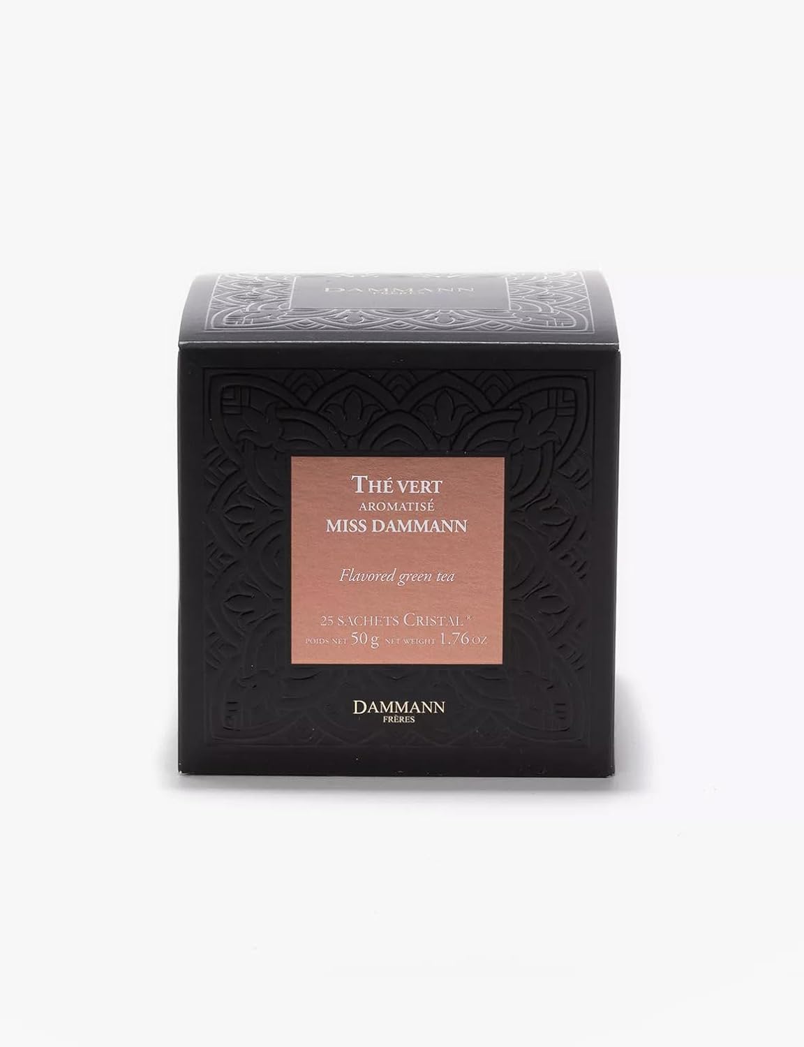 Dammann Freres Sachets, Miss Dammann Tea Bags, Premium Gourmet French Green Tea, Blend Ginger, Passion Fruit, Lime Flavors, 25 Count (Single Pack)