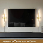 Daunton Modern Gold Plug in Wall Sconces Set of Two, RC Dimmable LED Plug in - Image 2
