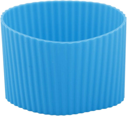 uxcell Silicone Nonslip Glass Bottle Mug Cup Sleeve Protector Cover Blue