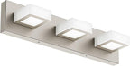 Ralbay Brushed Nickel Bathroom Vanity Lights Metal Acrylic LED Modern Bathroom by RalbayLighting