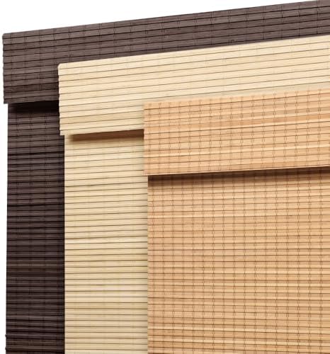 SEEYE Cordless Bamboo Roman Shades, Roll Up Blind Privacy Shade - Image 6