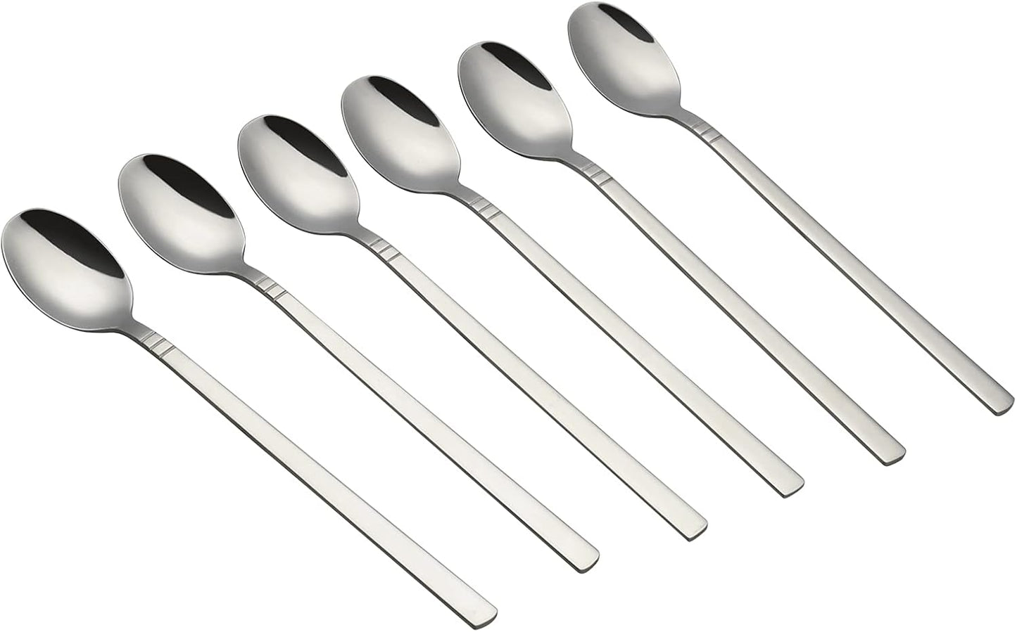 Morcte 12 Piece Long Ice Tea Spoon, Stainless Steel Long Handle Stirring Spoon