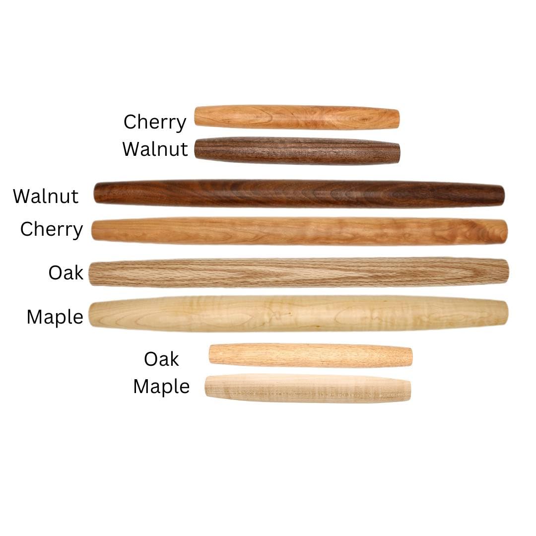 Handmade French Rolling Pin. Tapered Rolling Pin. Wooden Rolling Pin. Handmade In Kentucky. (Cherry, 20 Inch)