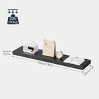 HOOBRO Floating Shelves for Wall, Wall Mounted Shelf Set of 2, 39.4" Hanging - Image 3