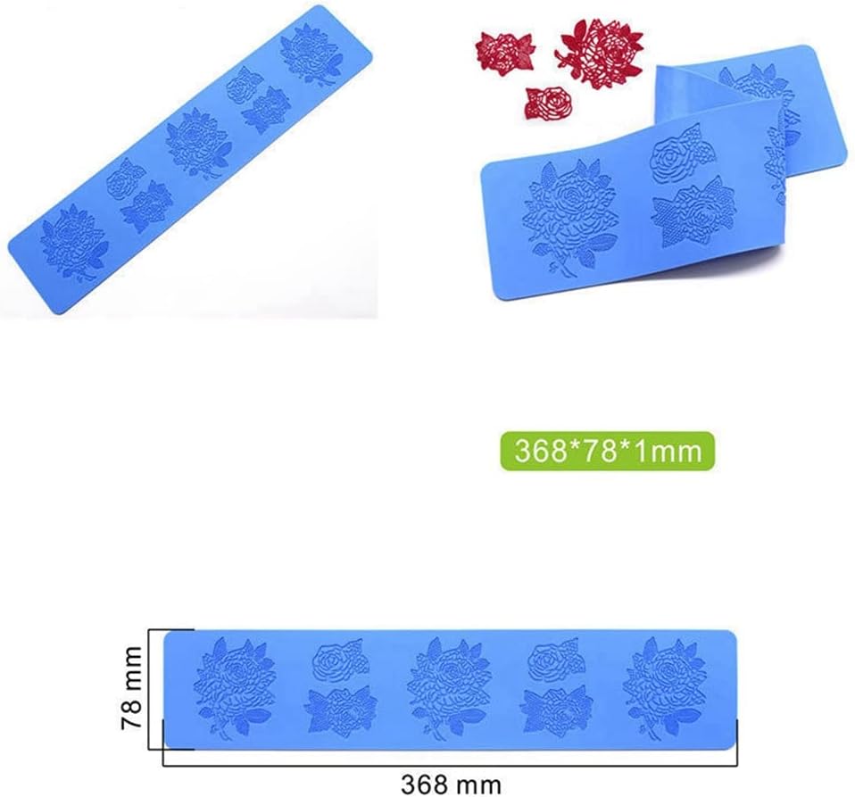 Flower Embossing Hollow Candy Silicone Mold Lace Pattern Sugar Craft Cake Decoration, Cupcake Top, Polymer Clay