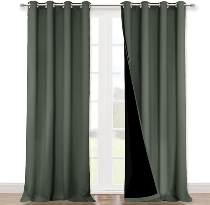 NICETOWN Full Shading Curtains 90 inches Long 2 Panels Set by NICETOWN