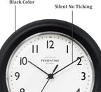 PresenTime & Co. 8.5" Modern Farmhouse Essential Wall Clock, Silent non Ticking - Image 2