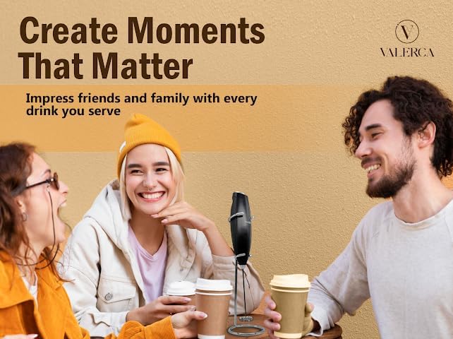 espumador de leche electrico valerca, batidora de mano de leche ultrarrapida, batidora electrica para café, café con leche, capuchino, frappé, matcha y crema para café,