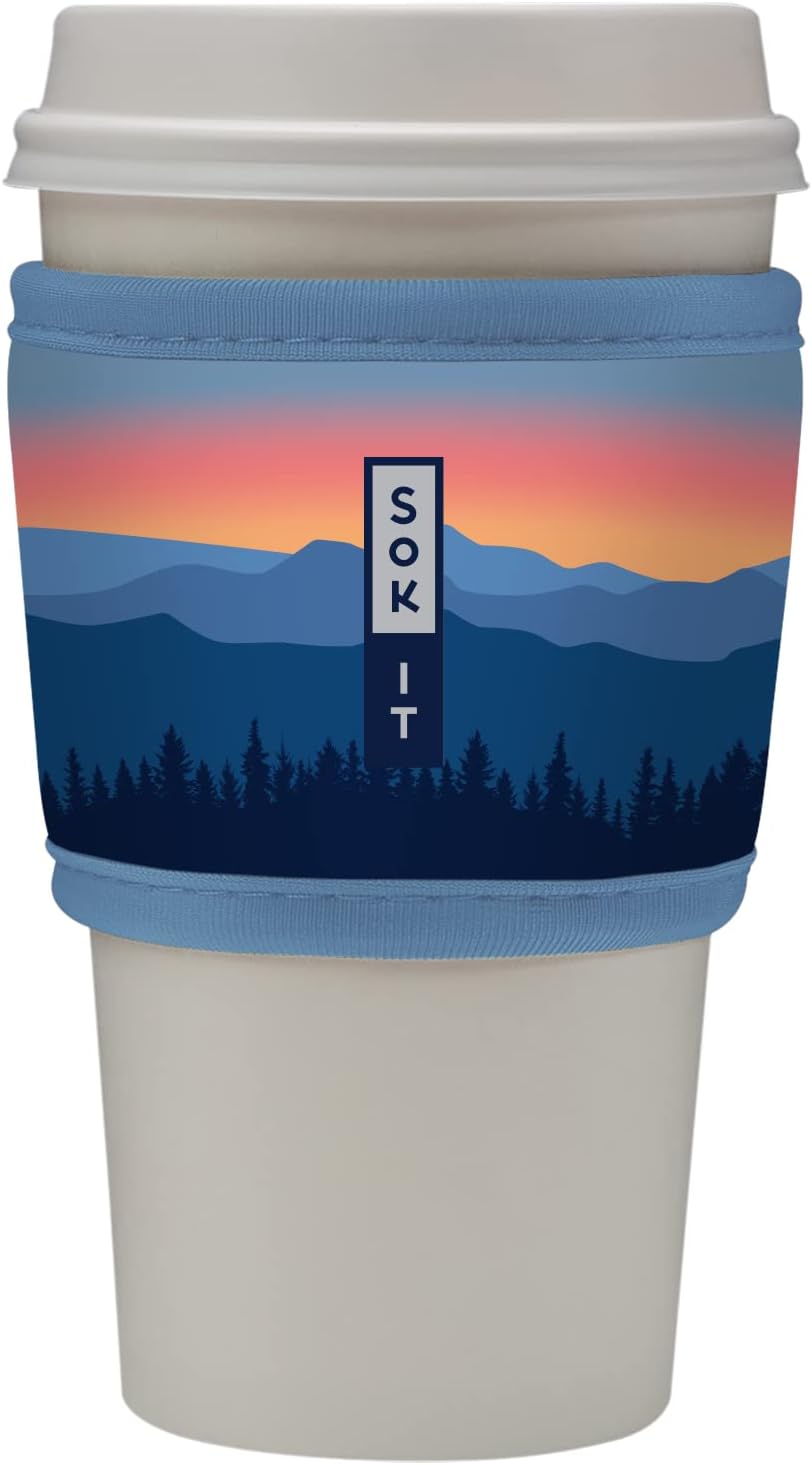 Sok It HotSok Coffee & Tea Reusable Insulated Neoprene Cup Sleeve (Blue Ridge)