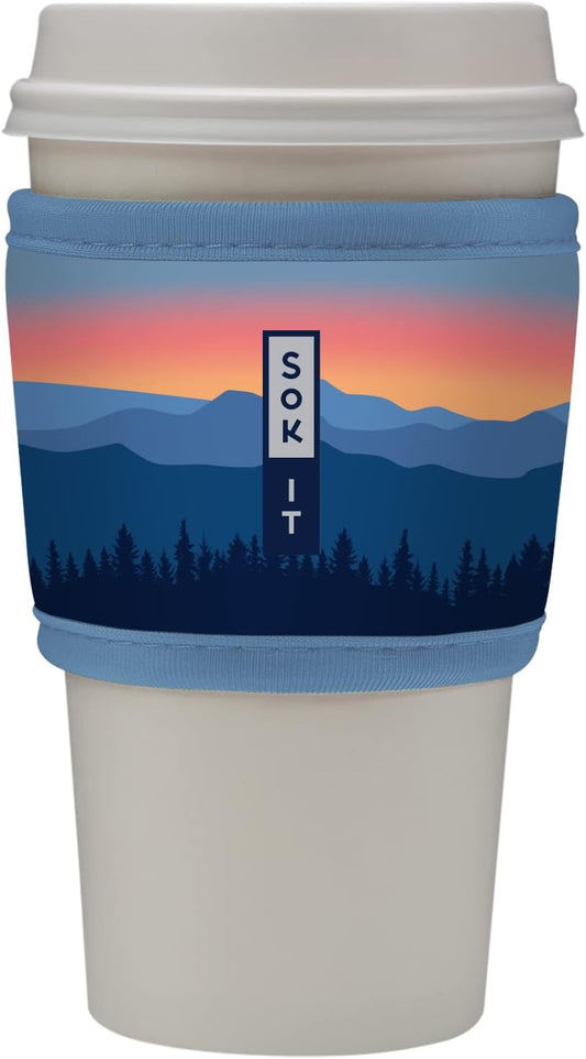Sok It HotSok Coffee & Tea Reusable Insulated Neoprene Cup Sleeve (Blue Ridge)