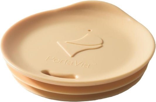 Reusable Coffee Cup Silicone Lid – Fits Most Tumbler, Water Bottle, & Ceramic Coffee Mug Between 3"-3¼" – Dishwasher-Safe Travel Mug Lid keeps your beverage in your mug (Medium - Cappuccino)