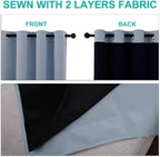NICETOWN 100% Blackout Curtains 84 inches Long, Vintage Blue, 52 inches Wide - Image 5