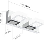 Ralbay Modern Chrome Vanity Light 2 Light Acrylic Stainless Steel Chrome - Image 3