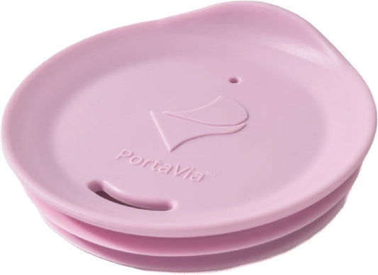 Reusable Coffee Cup Silicone Lid – Fits Most Tumbler, Water Bottle, & Ceramic Coffee Mug Between 2⅝”-2⅞" – Dishwasher-Safe Travel Mug Lid keeps your beverage in your mug (Small - Purple)