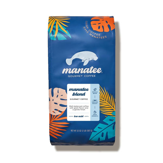 Manatee Gourmet Coffee, Manatee Blend, 2 lb. Whole Bean