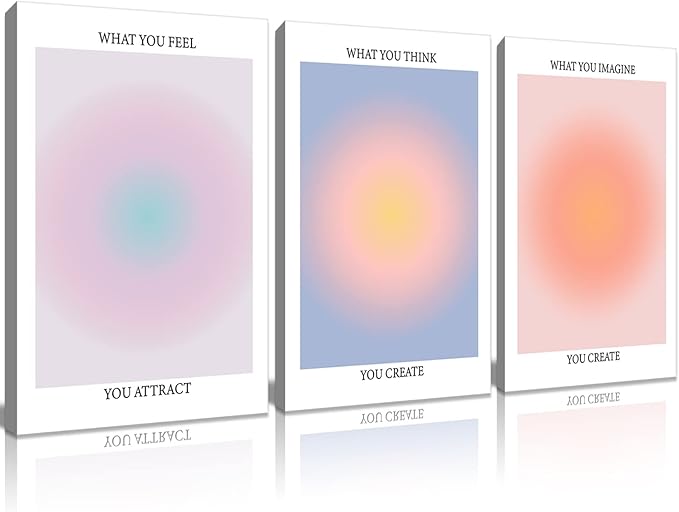 Framed 3Pcs Abstract Wall Art Poster Room Aesthetics Spiritual Spiritual by NCYEL